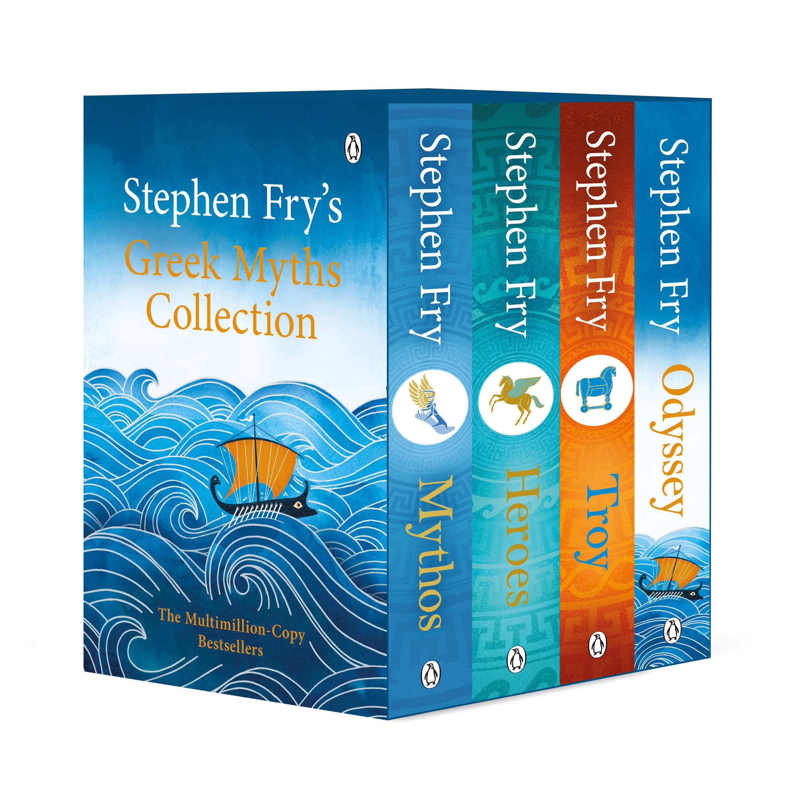 Stephen Fry’s Greek Myths Collection: 4 Book Box Set | Mythos, Heroes, Troy and Odyssey | Greek Mythology Books | Illustrated Ancient Greek Legends | Gift for Mythology Lovers